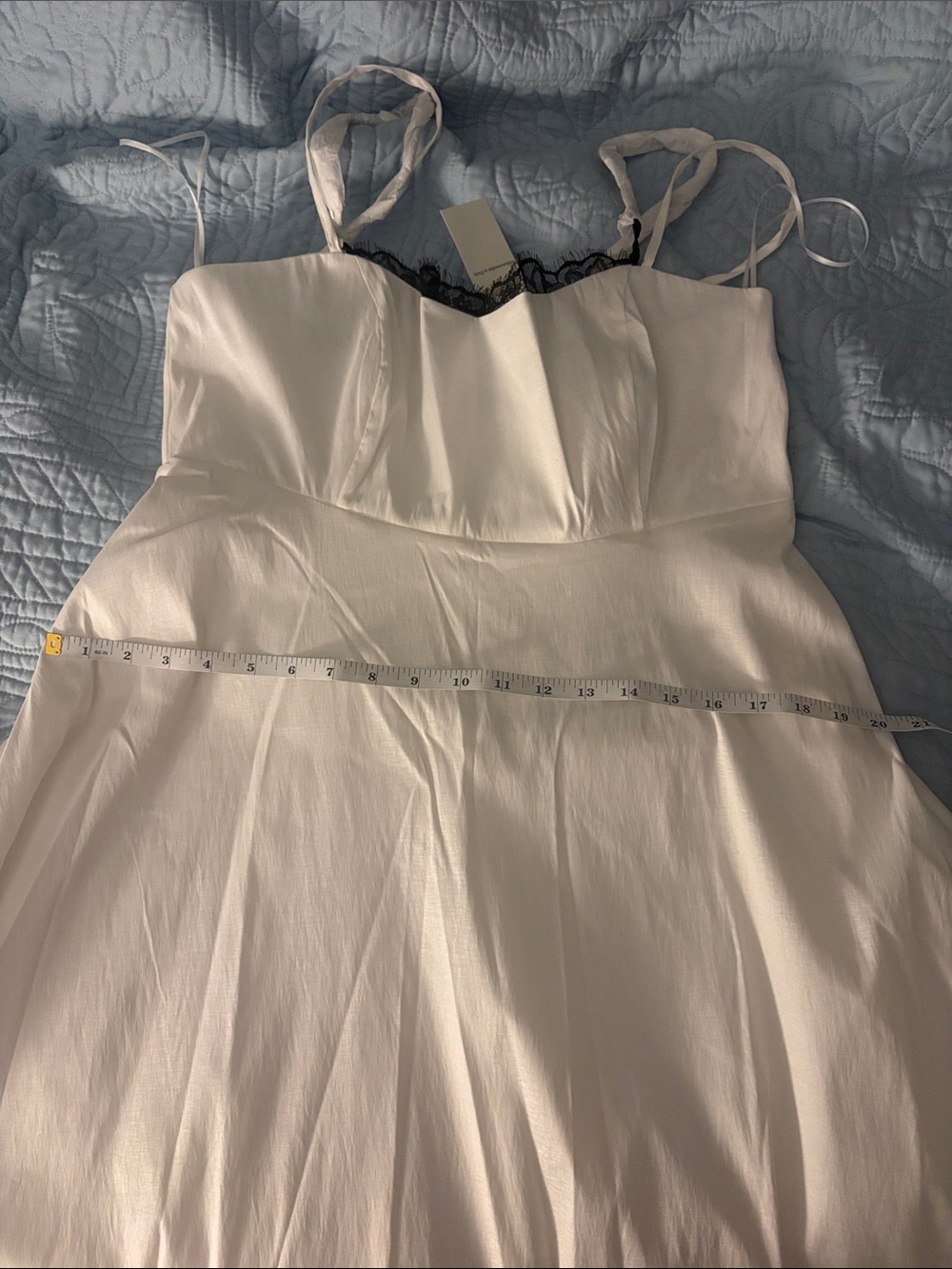 Abercrombie & Fitch White Square-Neck Maxi Dress with Spaghetti Straps - Picture 9 of 10